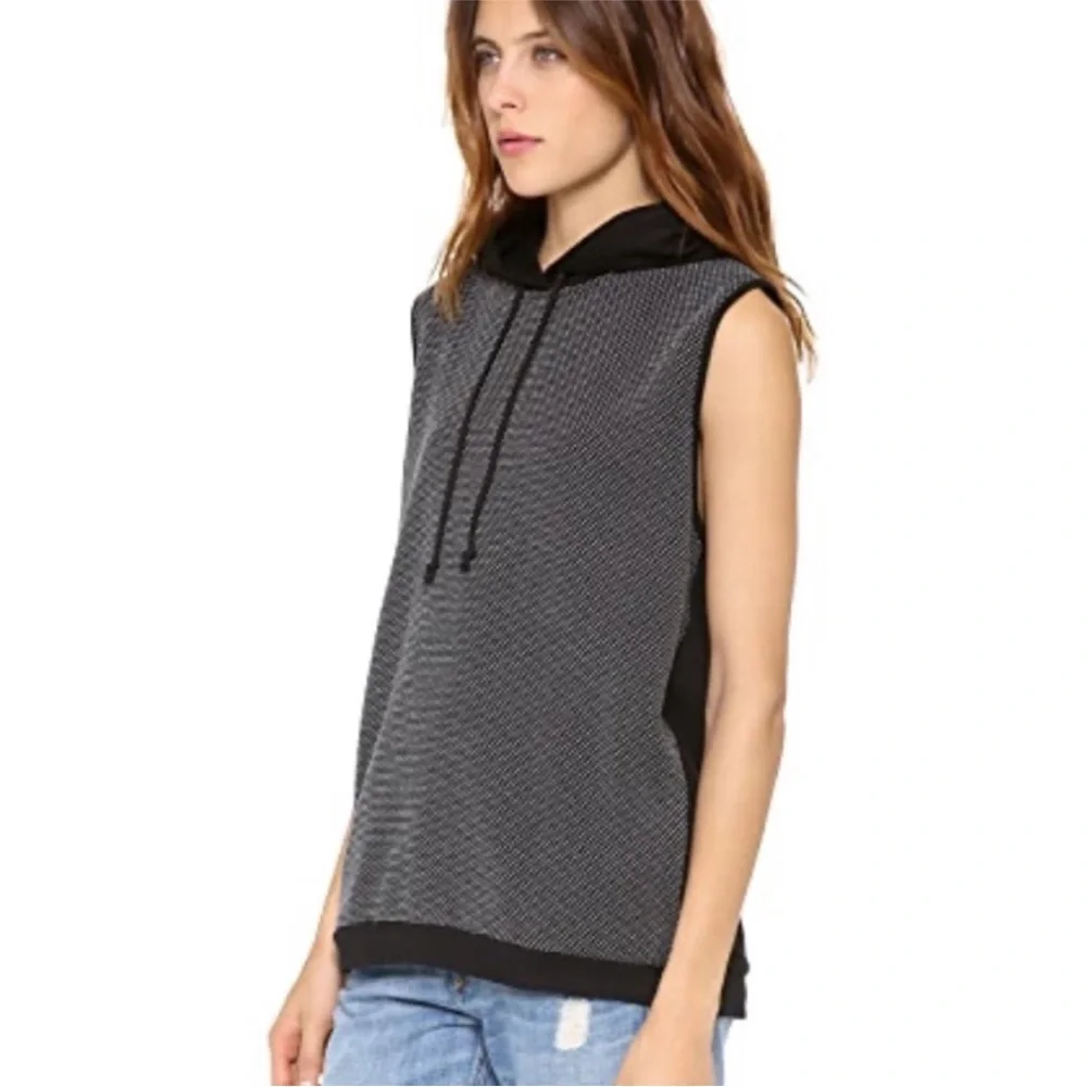 Tibi Hooded Sleeveless Sweatshirt S - Picture 1 of 3